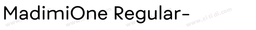 MadimiOne Regular字体转换